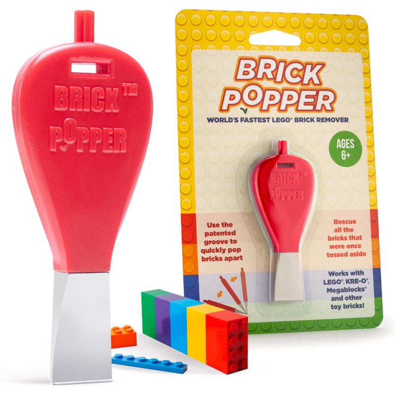 Brick Popper - World's Fastest Separator Tool - Efficient Remover for Kids and Adults - Perfect for Ages 6 and Up - Essential Tool (Red) - Image 1